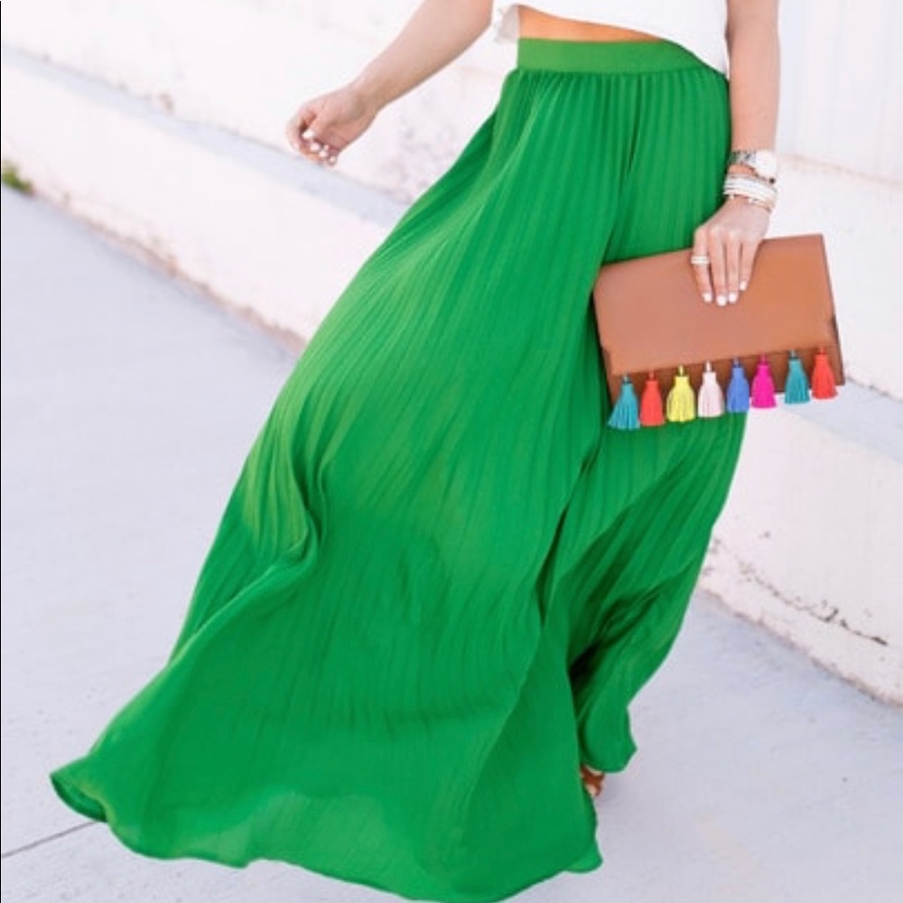 Green Maxi Skirt